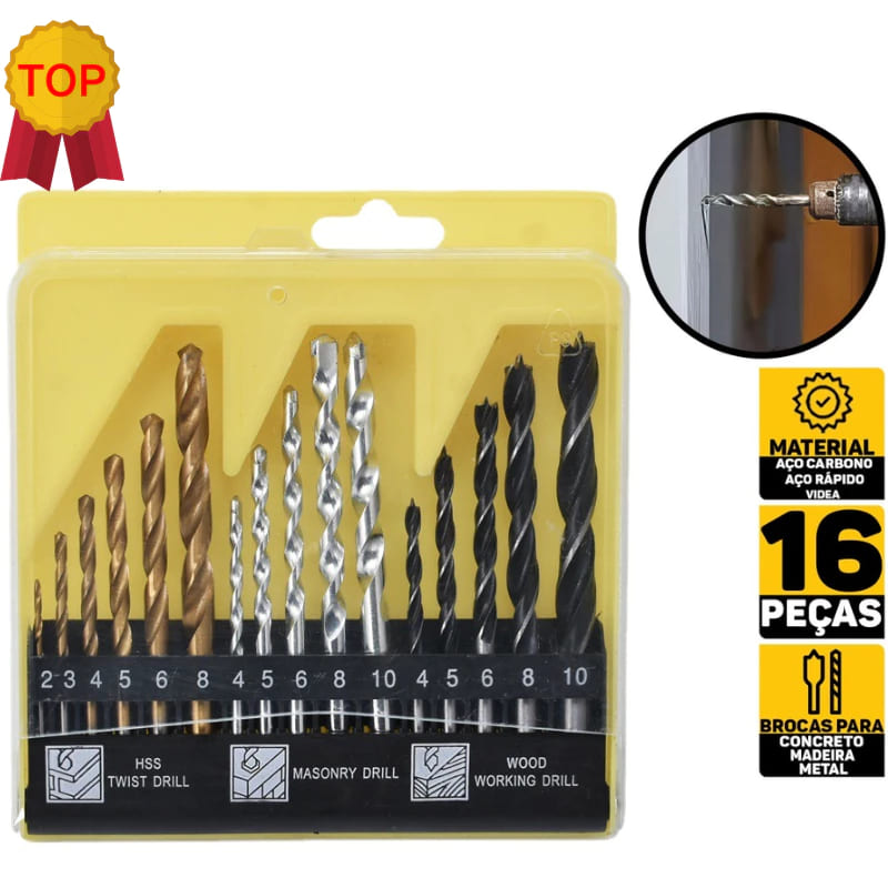 Kit 16 Brocas