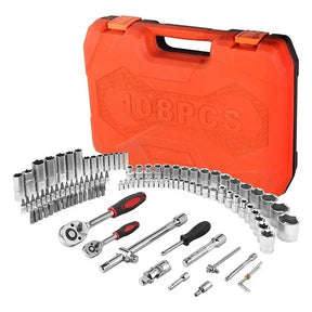 Jogo Caixa De Ferramentas Chave Soquete 108 Peças Multi Funções - Ultimas 10 Unidades, PROMOÇÃO ATÉ DIA 21/09/2025